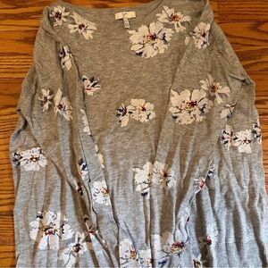 Floral Gray Women's Top